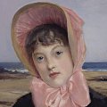 Blanche Jacques-Emile (Paris, 1861 - Offranville, 1942) - La Capeline rose, 1883, Huile sur toile 55,6 x 46,5 cm -  Petit Palais / Roger-Viollet