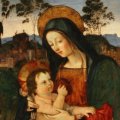 Bernardino di Betto detto Pintoricchio - Madonna col Bambino, alla fine del restauro