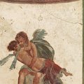 Eros e Psiche - Da Pompei, Pittura di IV stile, Intonaco dipinto, cm 5,5 x 47 - Napoli, Museo Archeologico Nazionale