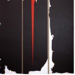 Pope - Nel nero si compongono le vite,1985 - acrilico - tela su tavola - trittico, cm 175 x 55 (3)