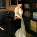 Oscar Ghiglia, La signora Ojetti al pianoforte, 1910, olio su tela