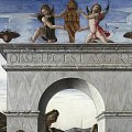 Alvise Vivarini : Arco trionfale del doge Niccolò Tron dopo il restauro, 1471-73, tempera grassa su tela; 140 x 98 cm