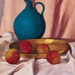 Oscar Ghiglia - Composizione con mele e brocca