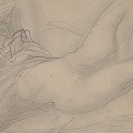 Donna nuda sdraiata, la veste rialzata fino ai seni., 19,9x30,7 cm. Musée Rodin, Paris, Donation Auguste Rodin, 1916 © Musée Rodin. Photo Jean de Calan