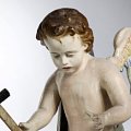 Cartapestaio leccese - Cristo morto con angeli, Cartapesta, cm 150 Cristo; Angeli cm 70