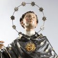 Mauro Manieri - San Nicola da Tolentino, Cartapesta, cm 164 x 89 x 60 kg 50 - Oria, Museo Diocesano