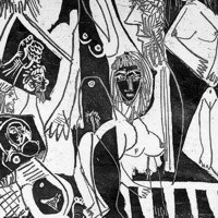 Pablo Picasso - Donna a letto che sogna: uomini e donne, 1968 - Acquatinta (riserve con vernice e raschietto granulato)