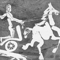 Pablo Picasso - Televisione: corsa di carri all'antica. I, 1968 - Acquatinta e acquaforte