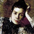 Cesare Tallone - Ritratto femminile, 1899 - Olio su tela, cm 66,5x57, Collezione privata