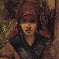 Giovanni Fattori (Livorno, 1825 - Firenze, 1908) - La gramignaia, 1866 circa - Olio su tela incollata su cartone, 40,5 x 33,5 cm - Collezione privata