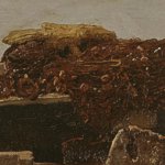 Edoardo Dalbono - Barche da pesca con reti - Olio su tavoletta, 15,5x28 cm - Museo Civico, Barletta
