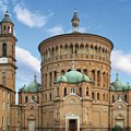 Crema, Santa Maria della Croce. Il portale della splendida basilica bramantesca  opera di Mario Toffetti