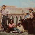 Carlo Naya - Gondolieri a riposo - Fotografia all'albumina - 1870 ca.