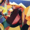 Enrico Prampolini - La geometria della voluttà, 1923 ca. - Olio su tela, 100x150 cm - Collezione privata