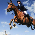 Nicola Philippaerts of Belgium competes at an equestrian tournament in Calgary