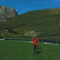 Daniele Galliano - Hic et nunc, 2009, olio su tela, (hxb) cm 150x250, Courtesy dell'artista, Torino