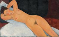 Amedeo Modigliani - Nudo, 1917 - Olio su tela, cm 73 x 116,7 - New York, Solomon R. Guggenheim Museum, Solomon R. Guggenheim Founding Collection, donazione