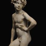 Lorenzo Bartolini - L'Ammostatore, 1818-20 ca. - Modello originale in gesso con punti per trasferimento in marmo, h. 130 cm. - Firenze, Galleria dell'Accademia
