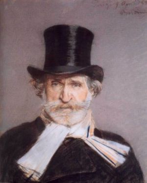 Ritratto di Giuseppe Verdi in cilindro, 1886