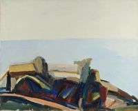 Arnaldo Ciarrocchi - Paesaggio dell'Asola, 1974 - Olio su tela - Dim: 40 x 50 cm - Collezione privata