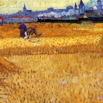 Vincent van Gogh - Arles vista dai campi di grano, 1888 olio su tela, cm 73 x 54 Parigi, Muse Rodin