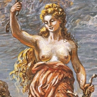 Giorgio de Chirico: Diana cacciatrice, olio su tela, 50x40 cm, 1955