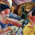 Umberto Boccioni, Sotto il pergolato a Napoli, 1914, olio e collage su tela, 83X83, Zang-Tumb-Tumb, olio su tela, 45.5x34.5, Civiche Raccolte d'Arte, Museo del Novecento, Milano