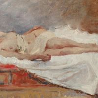 Francesco Netti - Nudo di donna, ? - Olio su tela, 28,5x42,5 cm - Conversano, Pinacoteca Comunale