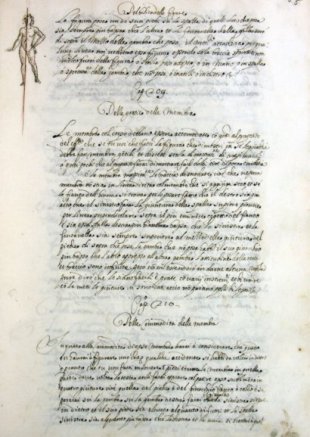 Manoscritto Eremo Camaldolense, Pagina con testo e figure umane, Milano, Ente Raccolta Vinciana