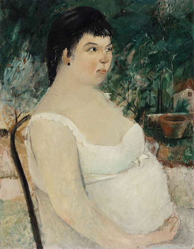Marino Marini. Ersilia (donna gravida), 1930. Olio su tavola, cm 77 x 60
