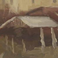 Giorgio Morandi: Il cortile di via Fondazza,1935, olio su tela. Collezione Merlini