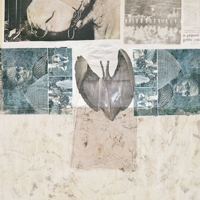 Robert Rauschenberg - Ringer, 1974 - Transfer a solvente su collage di seta e lino, 179x94,5 cm
