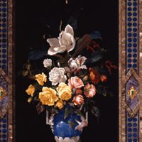 Vaso con fiori, anta per armadio - Commesso di pietre dure, 1879 - Firenze, Museo dell'Opificio delle Pietre Dure