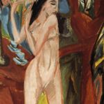 Ernst Ludwig Kirchner - Nudo che si pettina, 1913 - Olio su tela, cm 125 x 90 - Berlino, Brücke-Museum