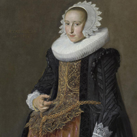 Frans Hals - Aletta Hanemans (1606-1653), 1625 - Olio su tela, cm 123,8 x 98,3 - L'Aia, Royal Picture Gallery Mauritshuis