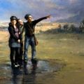 Ramiro Sanchez - Waterseekers, 2011 - Olio su tela, 120x130 cm - Collezione dell'Artista