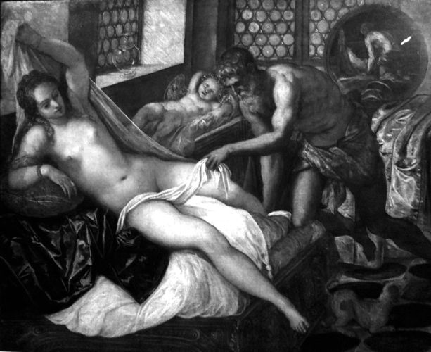Tintoretto. Venere e Vulcano, 1560 ca. Olio su tela - Dim: 197 x 134 cm. Particolare