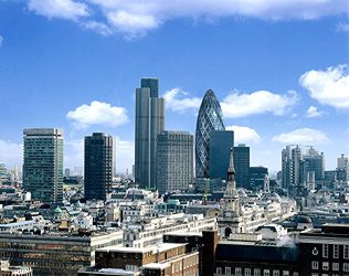 Photomontage view of the proposed building on the London skyline