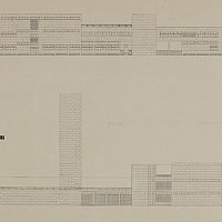 Cesare Cattaneo, Progetto per la Casa dell'Assistenza Fascista in una citt di 100.000 abitanti. Tavola 8: prospetti posteriori, 1:100, 1935, Archivio Cattaneo, Cernobbio