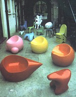 Sedie in fiber glass