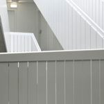 View of the double staircase