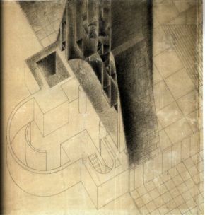 Spaccato assonometrico del Monumento ai Caduti di Como, 1931-33