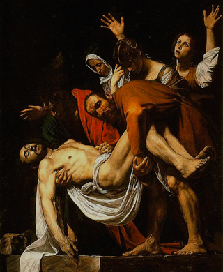 Caravaggio, La Deposizione, 1602-1604 ca. Olio su tela, 300 x 203 cm. Cittá del Vaticano, Pinacoteca vaticana