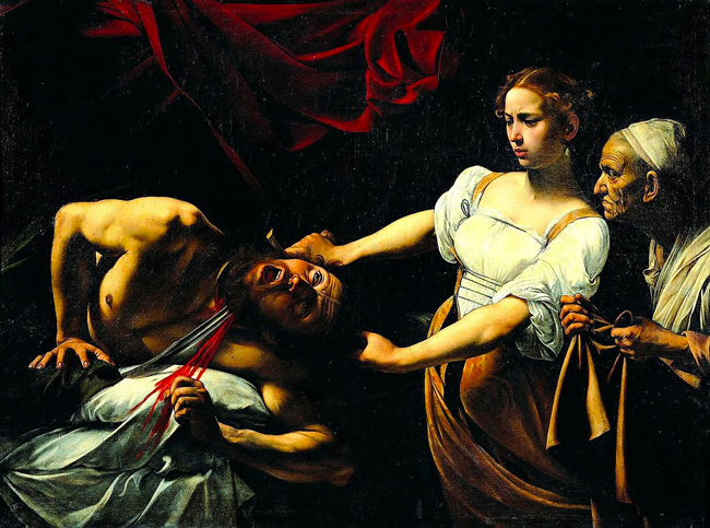 Caravaggio, Giuditta che taglia la testa a Oloferne, 1602 ca. Olio su tela, 145 x 195 cm. Roma, Palazzo Barberini, Galleria Nazionale d'Arte Antica