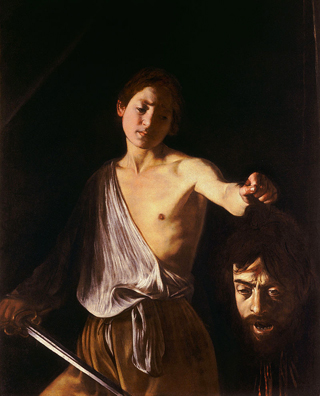 Caravaggio, David con la testa di Golia, 1609-1610. Olio su tela, 125 x 101 cm. Roma, Galleria Borghese