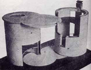 Plastico della casa-studio cilindrica (1927)