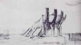 Progetto per il Palazzo dei Soviet (1932) - Assonometria