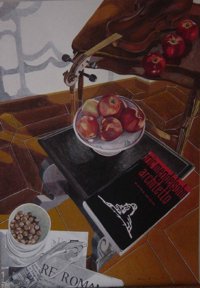 Arch. Paola De Rosa - Ossevatrice romana (Mendelsohn), 2007 - Tempera all'uovo su cartone - Dim: 50 x 70 h cm