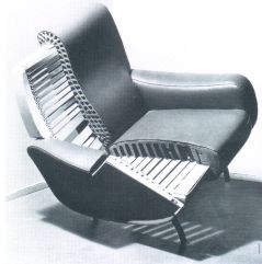 Poltrona Lady con imbottitura in gommapiuma su nastrocord - Arflex, 1951