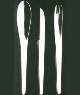 Posate AJ in acciaio inossidabile per George Jensen, 1957